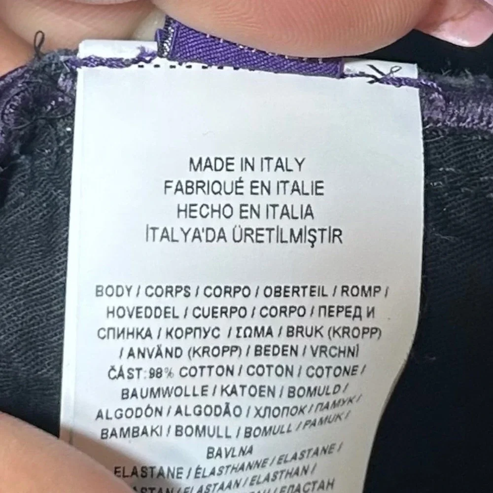 Ralph Lauren Purple Label Slim Fit Jeans Mens 32x24 Dark Indigo Blue Made Italy